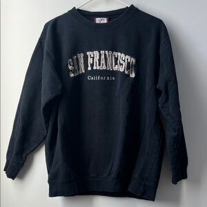 San Francisco California Graphic Crewneck Sweatshirt - Black